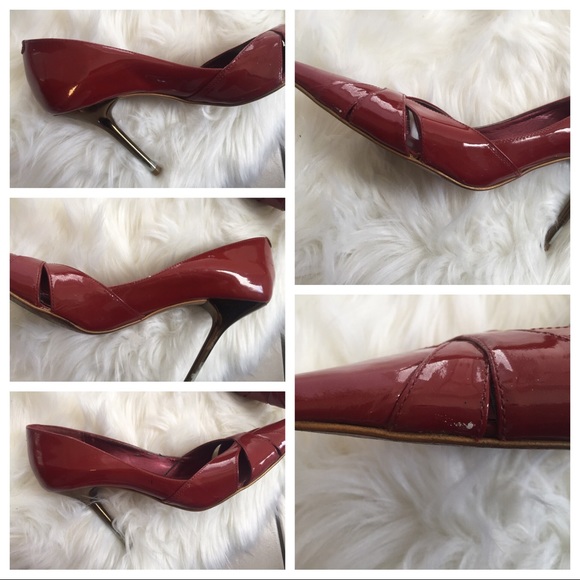 ALDO 👠 Red Patent Leather Cutout Stilettos - Picture 7 of 8